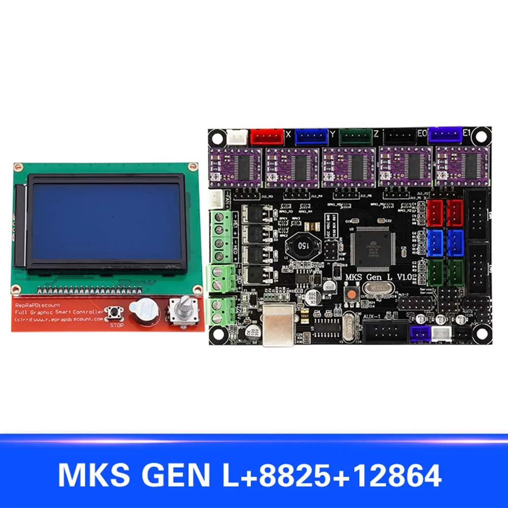 

For MKS GEN L Compatible with 12864 LCD Display Support DRV8825 Motor Driver 3D Print Kits XXM8