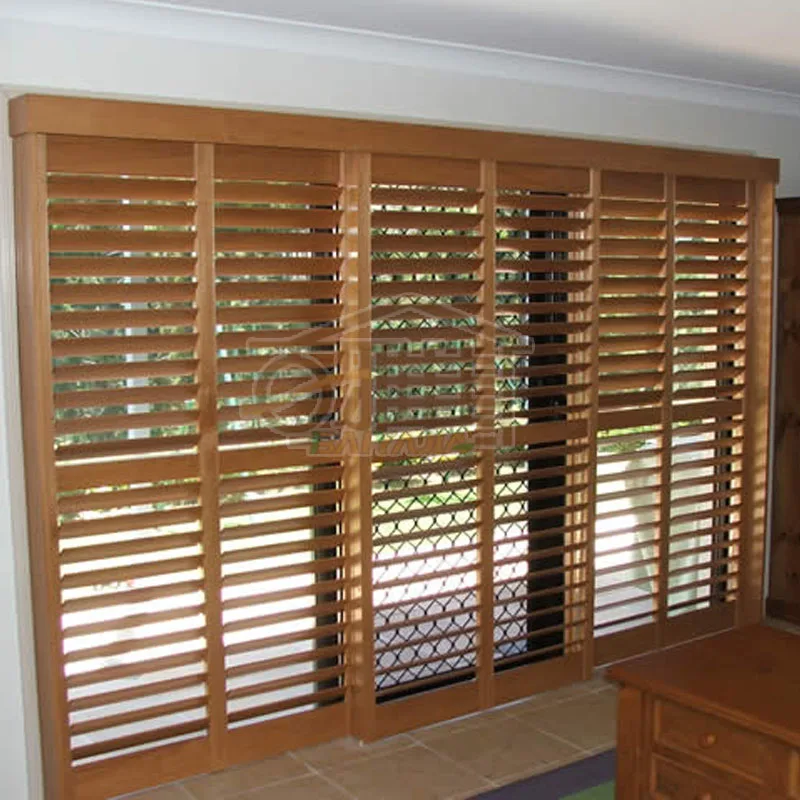 Holz jalousien holz beweglichen belüftung vorhang aus wohnzimmer der