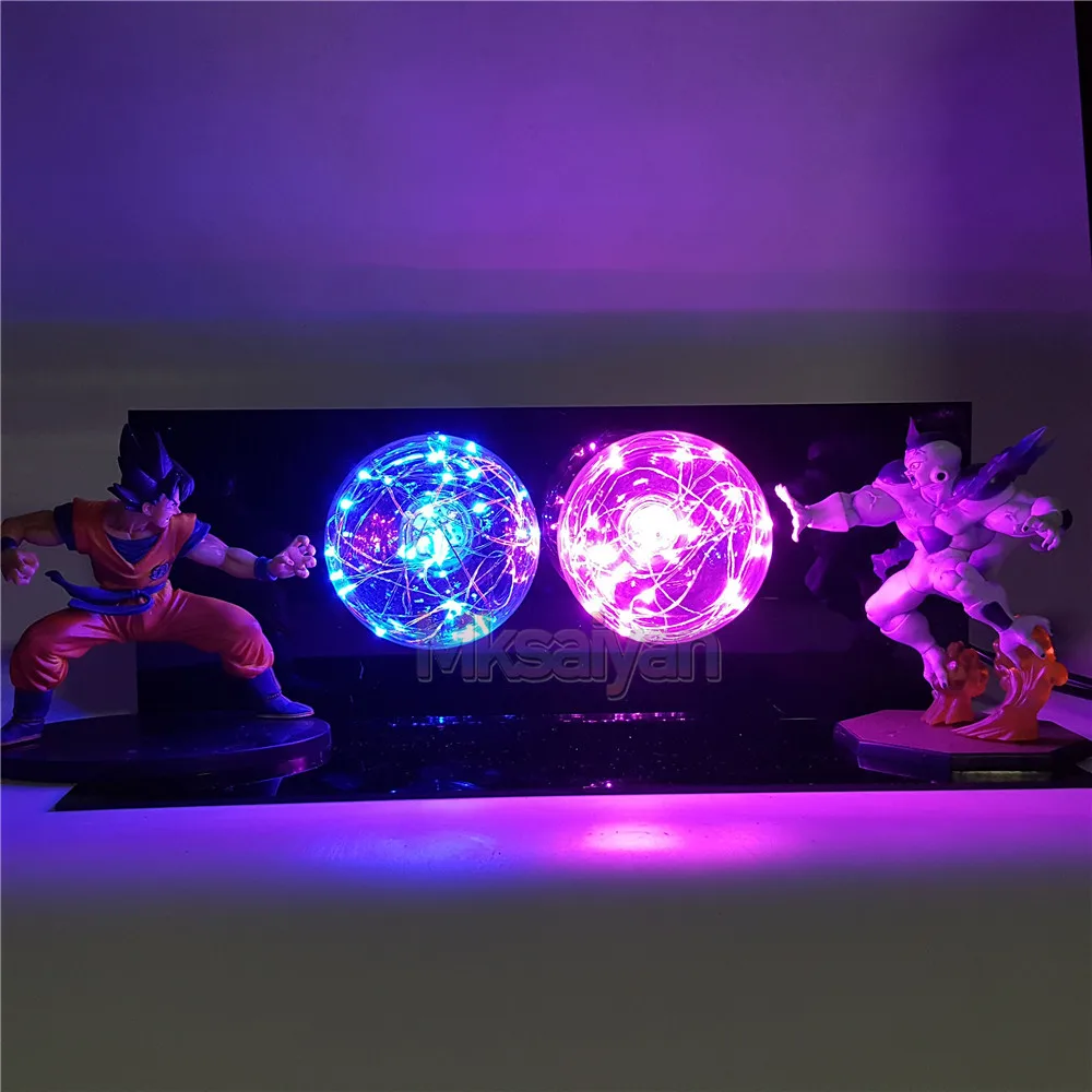 Dragon Ball лампа Goku VS Freeza светодиодный ночной Светильник ламинария фигурка Аниме Драконий жемчуг зет Goku Frieza фигурка ПВХ Модель игрушки