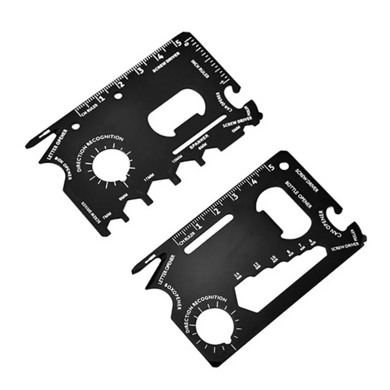 

Multifunction Stainless Steel Outdoor Survival Gadget Camping Military Credit Card Rescue EDC Tool Pocket Stainless Steel
