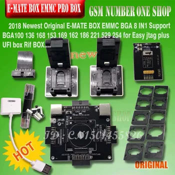 

Newest Original E-MATE BOX EMMC BGA 8 IN1 Support BGA100 136 168 153 169 162 186 221 529 254 for Easy jtag plus UFI box RiF