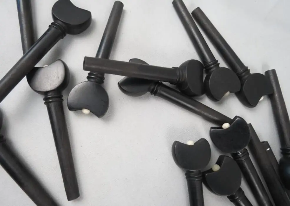 5 sets (20pcs) baroque style natural Ebony wood viola pegsin Violin