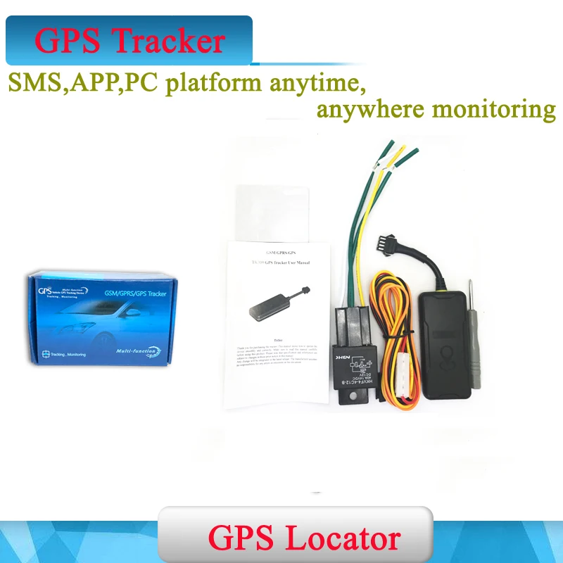 Genuine Mini Waterproof GSM GPS tracker Locater Built-in Battery for Vehicle Car motorcycle micro locating & Cut Off Oil Power