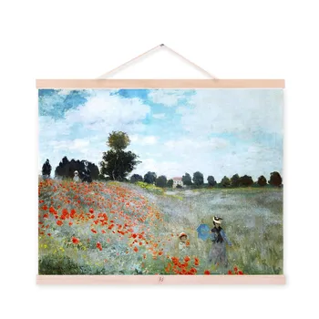 

Modern Impressionism Claude Monet Flower Field Landscape A4 Art Prints Poster Rural Wall Pictures Canvas Oil Painting Home Decor