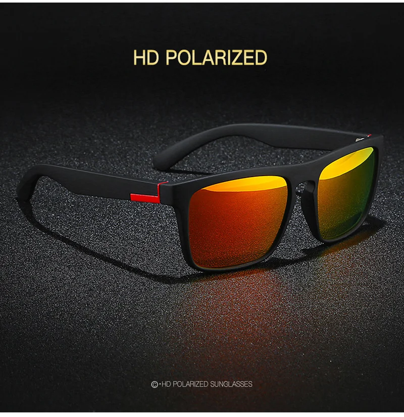 HD046 мужские спортивные солнцезащитные очки поляризационные Красочное Покрытие Солнцезащитные очки женские пыленепроницаемые велосипедные очки со сменными линзами Чехол для очков вождения