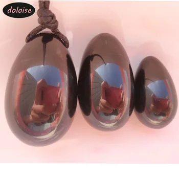 

Black Drilled Massager Rose Crystal Quartz Jade Egg for Exercise Pelvic Floor Muscles Vaginal Ben Wa Ball Health Care for women
