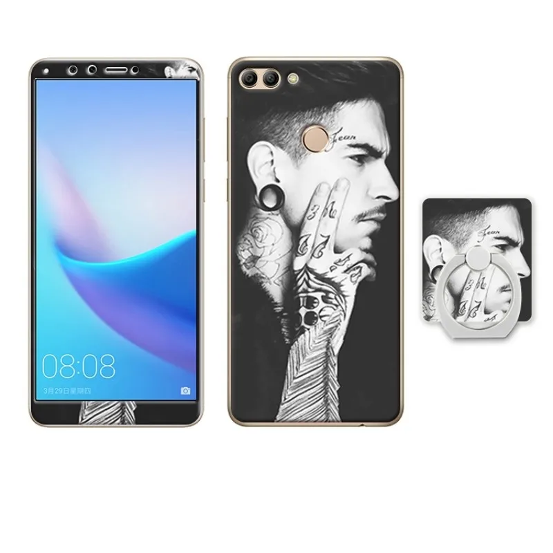 Huawei Y9 2018 Enjoy 8 Plus case cover glass screen protector (8)