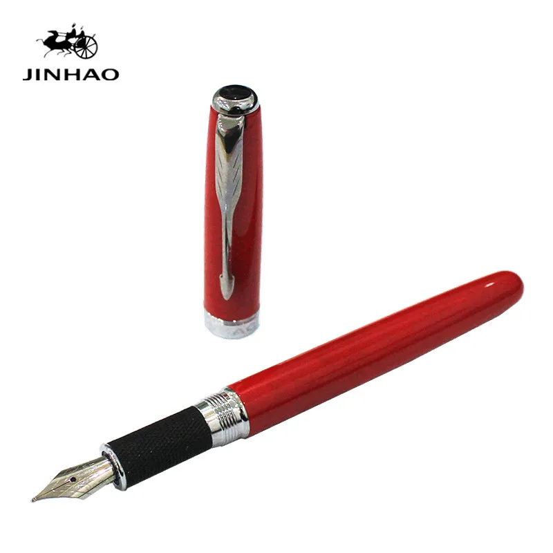 Jinhao 601 авторучка ручка металл 0,5 мм F Nib иридиевые чернила для письма ручки для студентов canetas школьные офисные принадлежности поршневой конвертор - Цвет: A