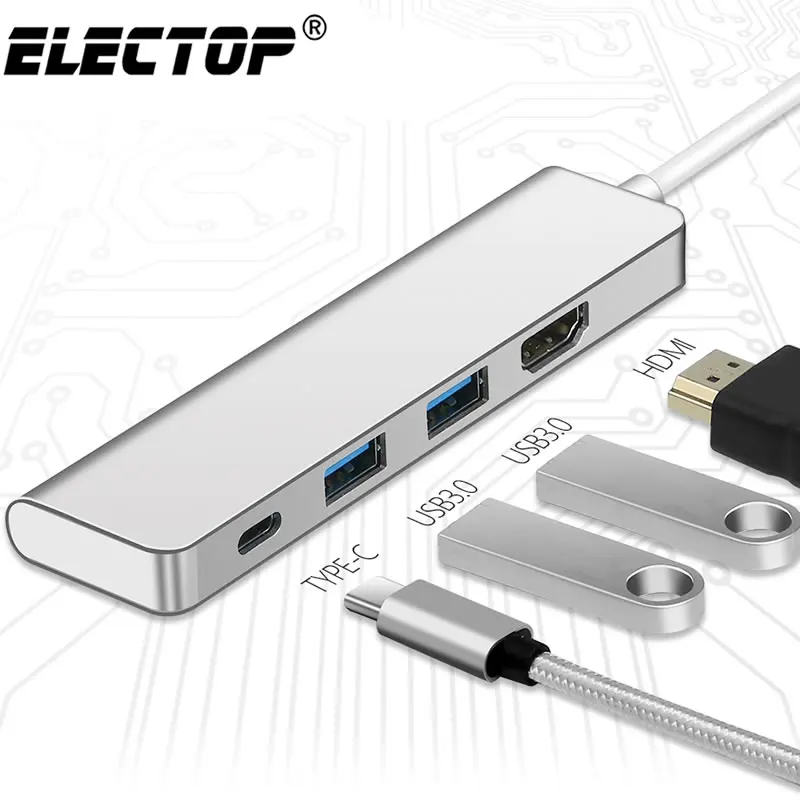 

USB C HUB USB-C to 3.0 HUB Type C to HDMI Hub Adapter for MacBook Samsung Galaxy S9 Huawei P20 Mate 20 Pro Type C Converter