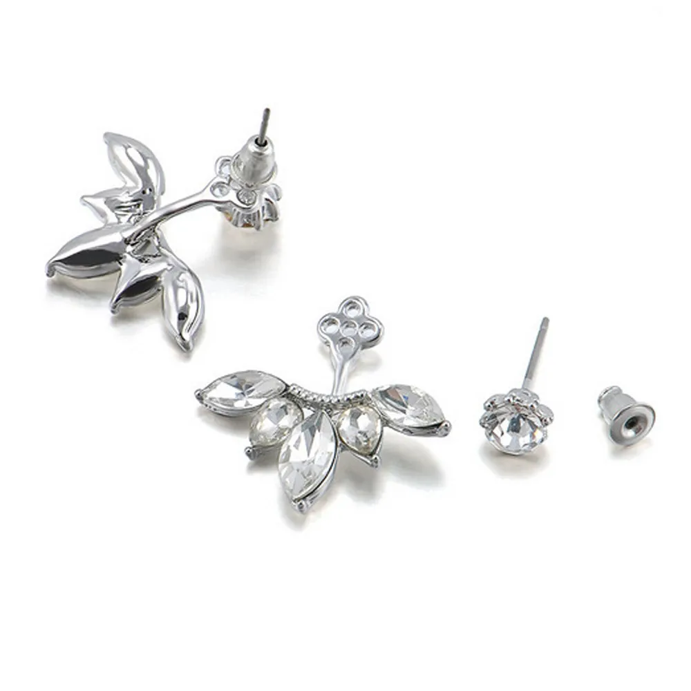 Мода 1 пара модные женские серьги Стразы с кристаллами в форме цветка ювелирные