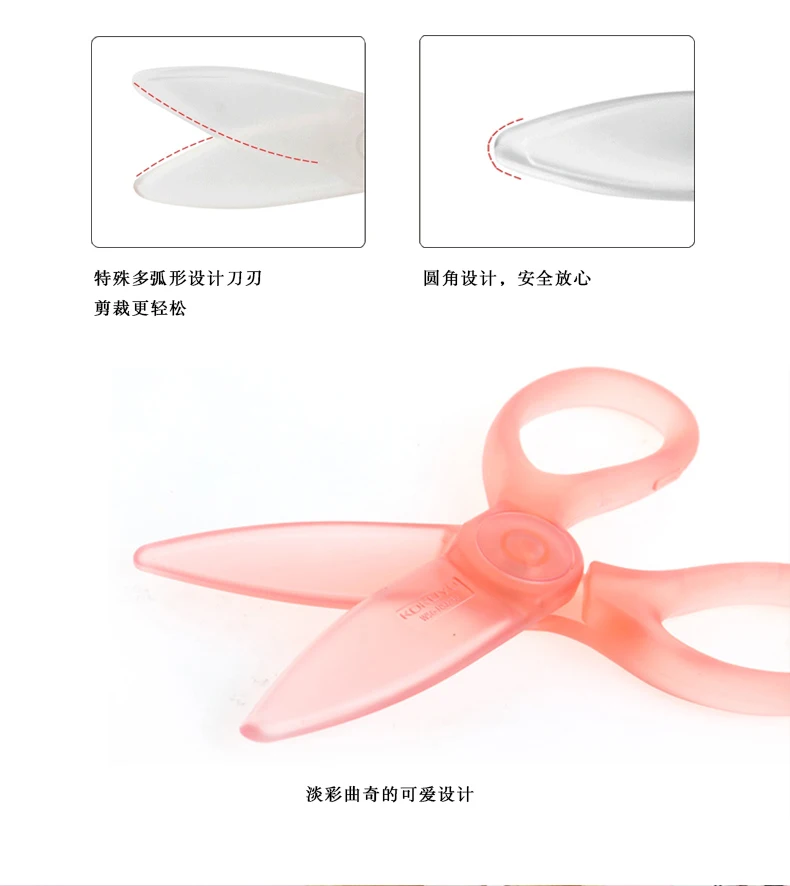 Японские KOKUYO детские ножницы пластмассовые круглые канцелярские товары для резки бумаги маленький размер