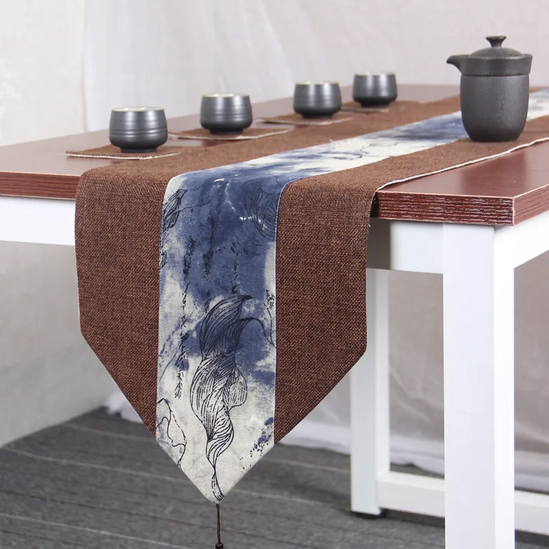 Коврик для чайного столика ручной работы sChinese настольная дорожка ретро, Национальный стиль для чая кунг-фу высококачественные китайские ремесла льняной коврик для чайного столика