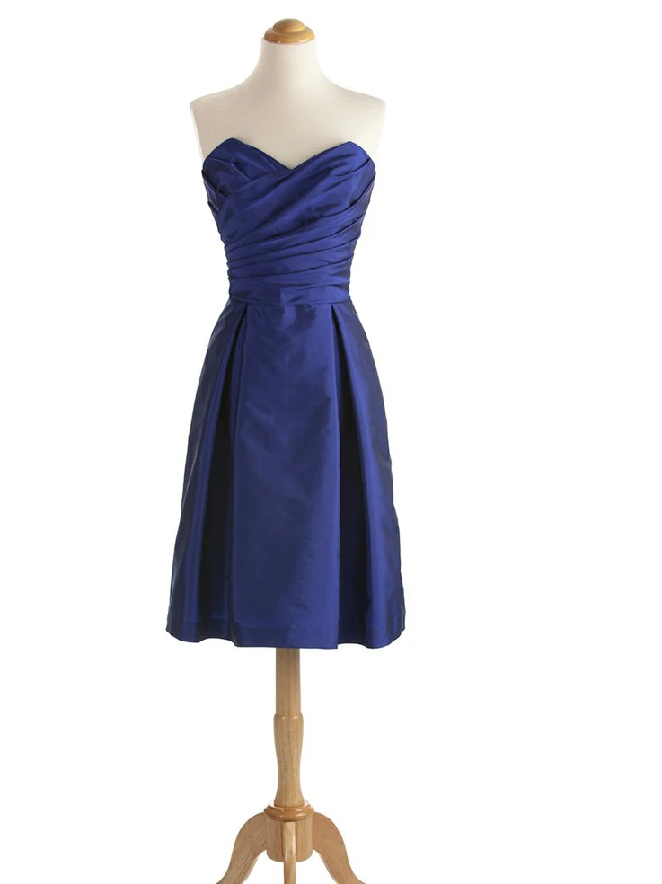 short taffeta blue bridesmaid dresses custom cheap BD14324 | Свадьбы и торжества