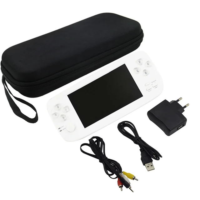 Портативные игровые консоли 4," TFT HD экран KIII встроенный 3000 Классическая игра 16 Гб памяти для GBC/CP1/NEO черный, белый, синий - Цвет: White and bag