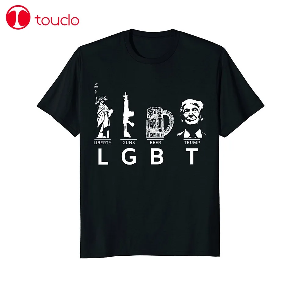 2019 Лидер продаж Liberty guns Beer Trump футболки забавные пародия Lgbt Giftstee рубашка толстовка