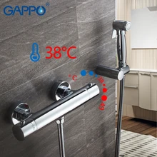 GAPPO thermostatic bathtub faucet wall mounted Bidet Faucet chrome shower bidet toilet sprayer muslim shower washer mixer faucet
