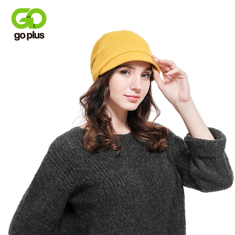 

GOPLUS 2019 Vintage soft Knitted Octagonal Hat Women Solid Elegant Beret Cap Girls Causal Hip Hop Streetwear Newsboy Cap Female