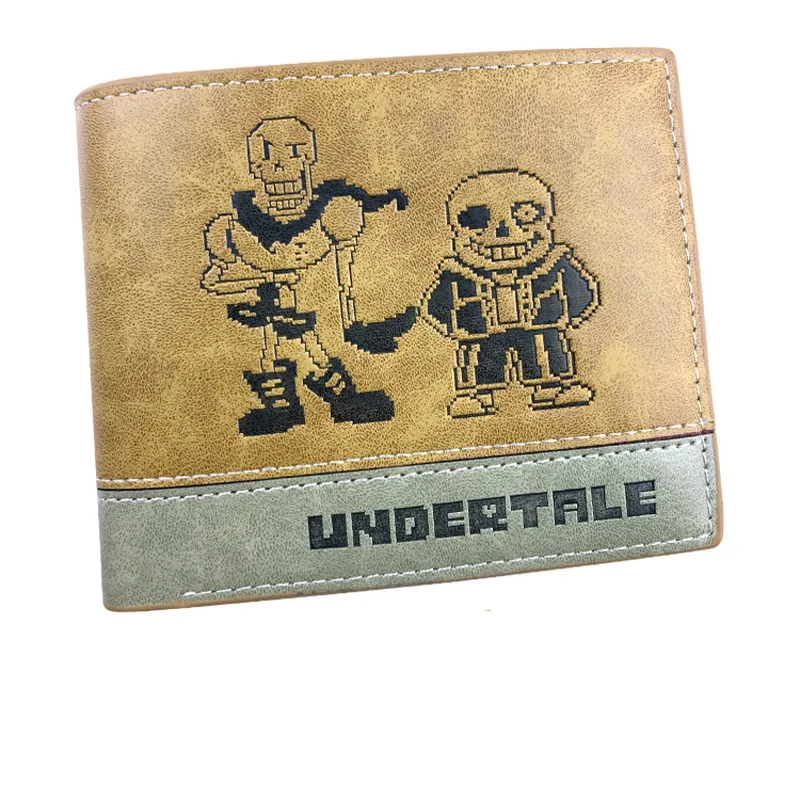 Undertale Sans мужчины женщины мальчики девочки короткий кожаный бумажник для денег