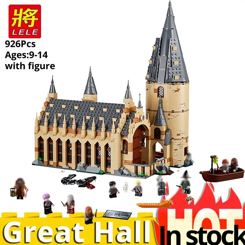 

LELE 39144 Harry Movie Potter Hogwars Great Hall Model 75954 Building Bricks interconnecting block architecture toys Christmas