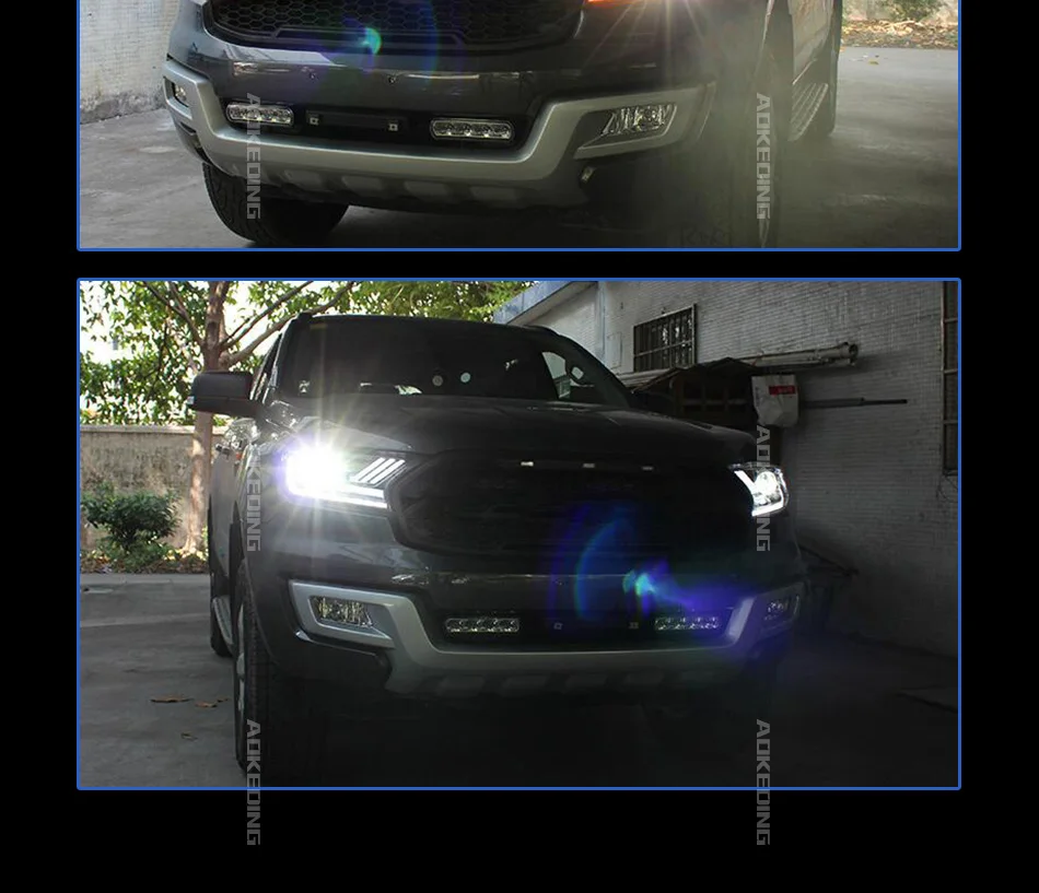 AKD автомобильный Стайлинг для Ford Everest Ranger фары- динамический сигнал поворота светодиодный фонарь DRL Hid Bi Xenon автомобильные аксессуары