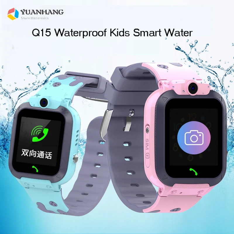 

2019 New IP67 Waterproof Children Tracker Smart Watch LBS Multifunction Digital Wristwatch Camera IOS Android Kids Gift Q15