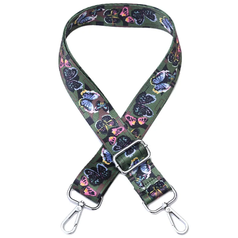 Nylon Belt Bag Strap Accessories for Women Rainbow Adjustable Shoulder Hanger Handbag Bag Straps Decorative Obag Handle Ornament