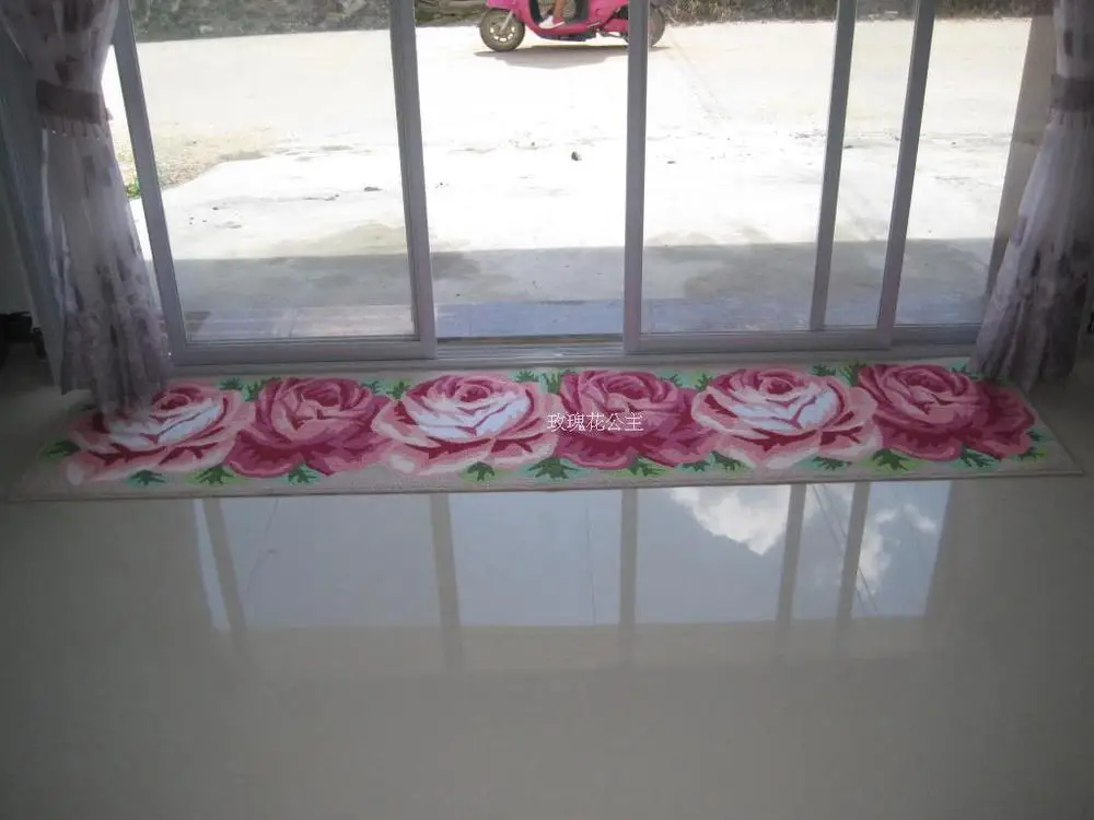 

Long before shipping 6 roses in front of the entrance carpet mats wardrobe sofa cushion pad bedroom bay window mat Television