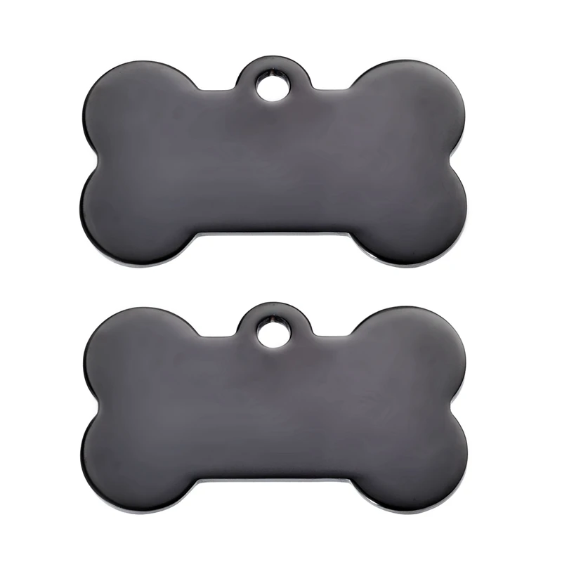 Нержавеющая сталь funique Pet ID Tag Bone Charm Двусторонняя Выгравированная собака кошка
