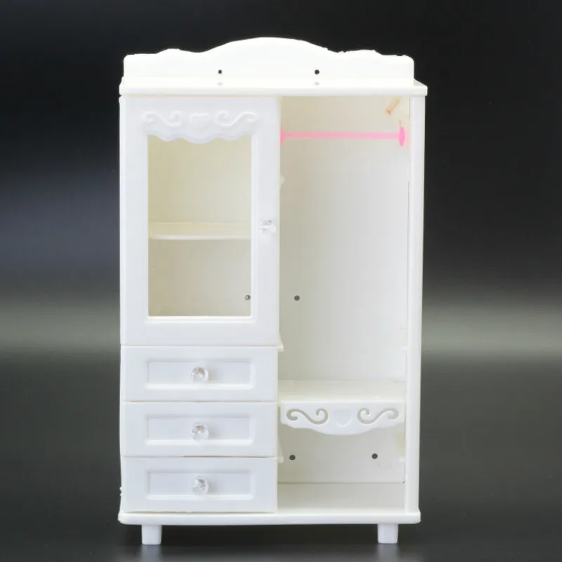 Высокая имитация шкаф аксессуары для игрушечной куклы Настоящий кукольный домик мебель стиль жизни пластиковый белый шкаф игрушки подарок