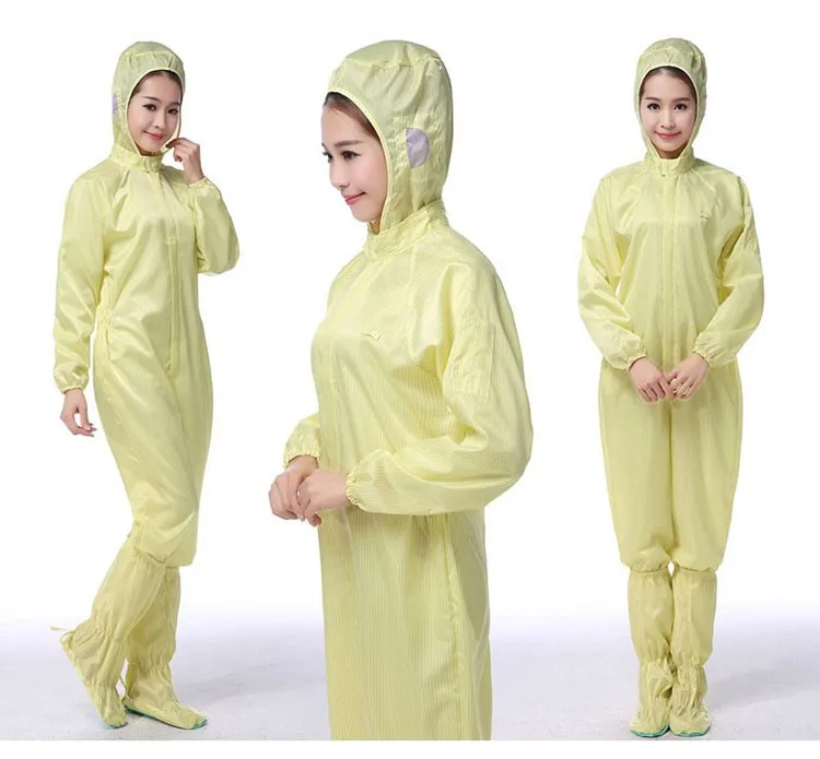 CCGK Anti-static Coverall Polyester Filament+Semi-conductive Fibre Cleanroom Garments Clean food Dust-proof Paint Work Clothing (6)