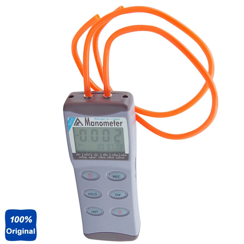 Цифровой манометр измеритель дифференциального давления тестер AZ 8205|digital
