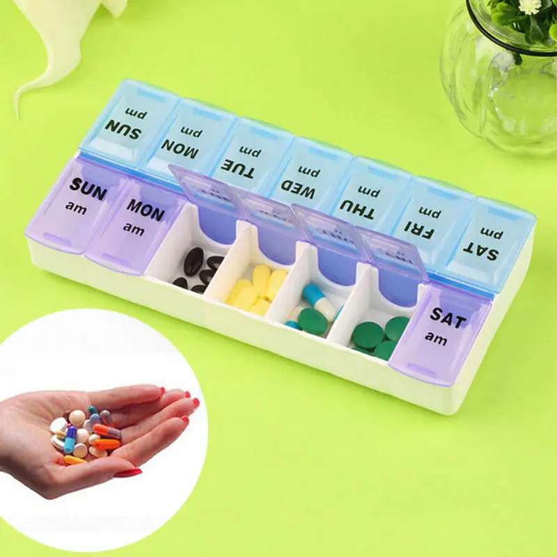 Portable 7 Day Weekly Pill Vitamin Medicine Pill Box Holder Health Care Storage Organizer Container Case For Health