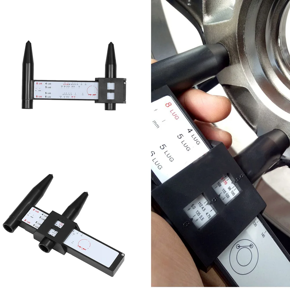 

1 Pcs 4 5 6 8 Holes Lug Wheel Bolt Pattern Gauge Quick Measuring Measurement Hand Tool