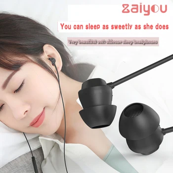 

denoise voice Sport Running Sleeping Earphones Environmentally friendly soft material Headset Sleep Earphones for Iphone Samsung