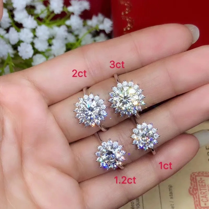 Moissanite классический стиль супергорячие драгоценные камни сравнимые с алмазами 1