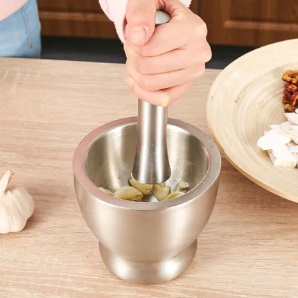 

Houmaid Creative Kitchen Gadgets Stainless Steel Herb Spices Garlic Press Mortars Pestles Kitchenware Fruit Vegetable Tools