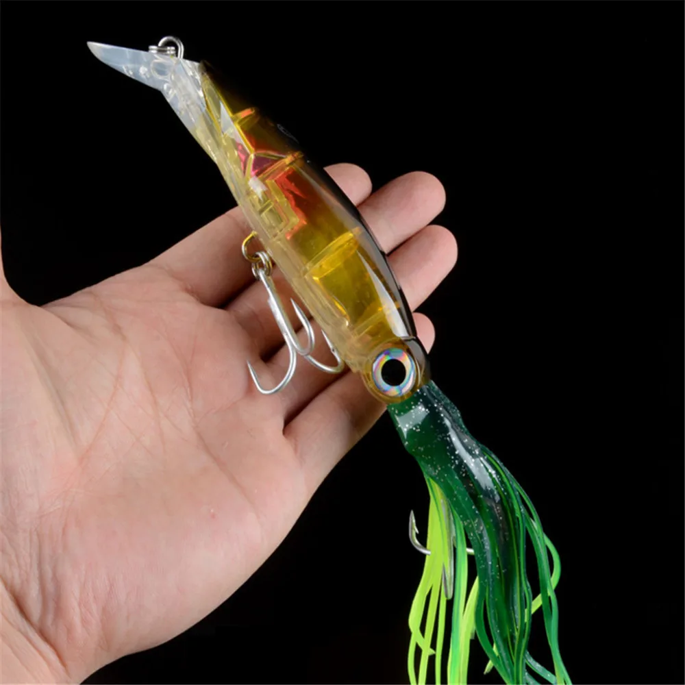 1 шт. 14 см/40g Высококачественная Реалистичная 6 Стиль бионическая приманка на осьминога, кальмара приманки для ловли на блесну приманки с крюком снаряжение рыболовное снасти - Цвет: 06