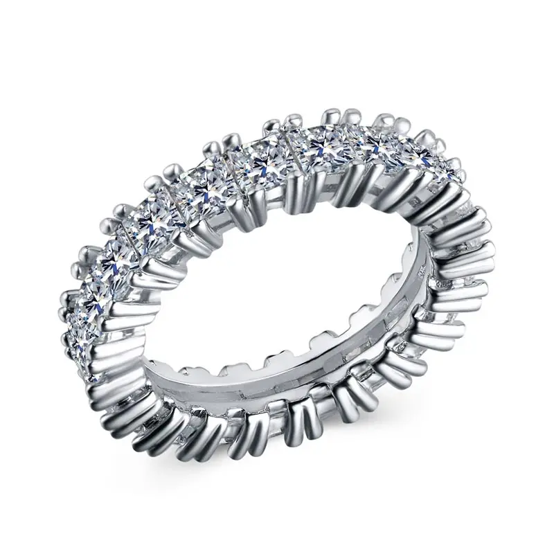 Mdean Свадебные кольца белого золота для женщин Помолвочное кольцо женское кольцо Bijoux Размер 5 6 7 8 9 MSR378 - Цвет основного камня: Прозрачный