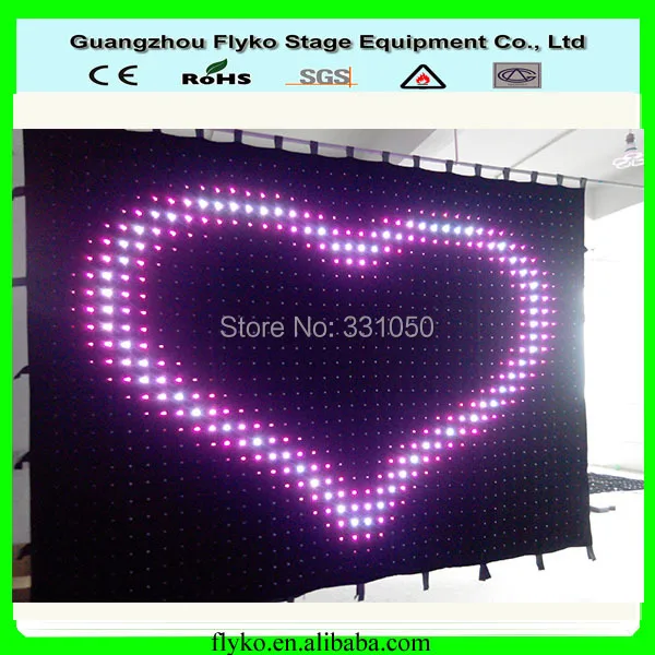 p10 3x4 Pitch 100mm LED curtain wall for stage video, lighting and backdrop SD controller