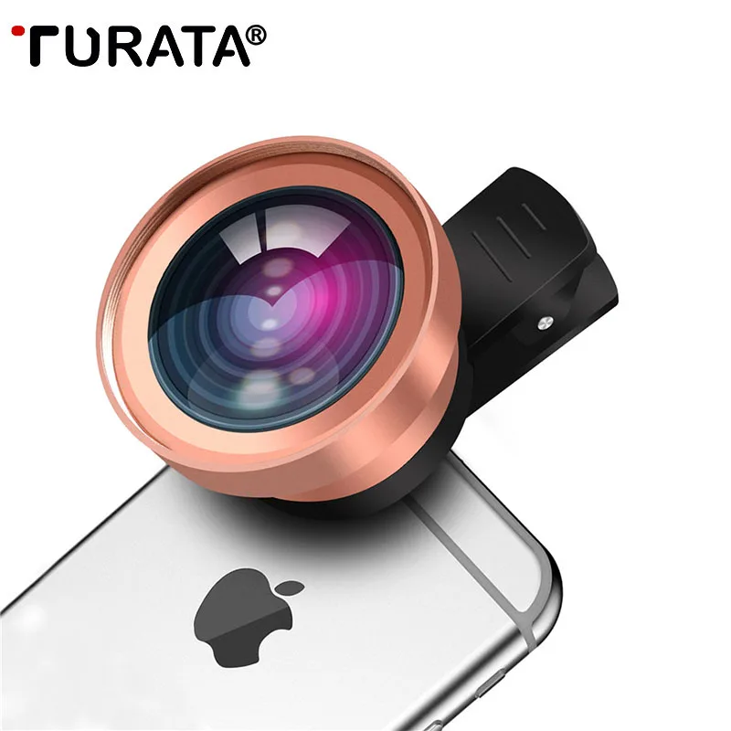 Объектив для телефона TURATA HD 2 в 1 объектив рыбий глаз супер 0.45X широкоугольный + 15X