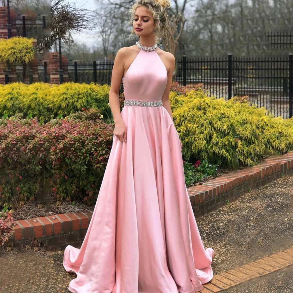

2019 Women Loose Beach Dress Sexy Summer Women Formal Prom Party Ball Gown Sexy elegant Bridesmaid Halter Long Dress hot sales