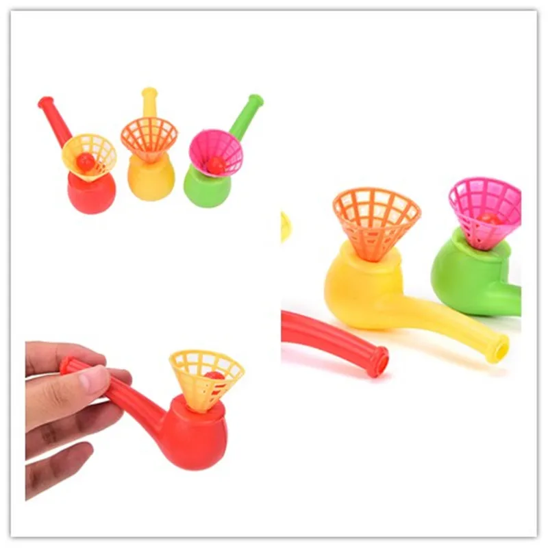 

1 pcs random color tube ball shot wholesale blow blowing toys plastic tube balls Wedding toy kids children's gift