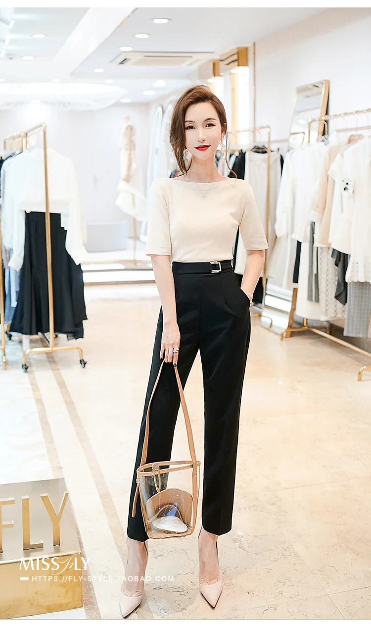 Women Autumn Pencil Casual Pants Spring Summer femme Cuffed Office Lady High waist Suit Pants Women Trousers Harem pants
