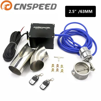 

CNSPEED Exhaust Control Valve 2.5" 63mm 3"76mm Pipe Close Style With Vacuum pump with Wireless Remote Controller Set YC100843