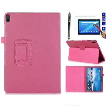 

XSKEMP Premium Fold Protective Magnetic Leather PU Tablet Case Cover For Lenovo TAB M10 10.1 TB-X605F/M + Tempered Glass Film