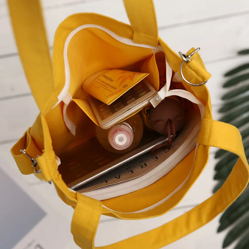 Raged Sheep Fashion Cotton Grocery Tote Shopping Bags Fashion Canvas Solid Recyclable Bag Simple Design Healthy Tote Hand Bag