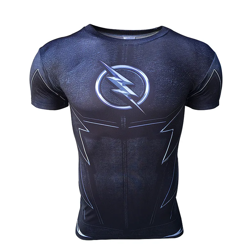 

ZOOM 3D Printed T-shirts Men Compression Shirt Raglan Short Sleeve Flash Cosplay Costume Quick Dry Clothing Tops Male