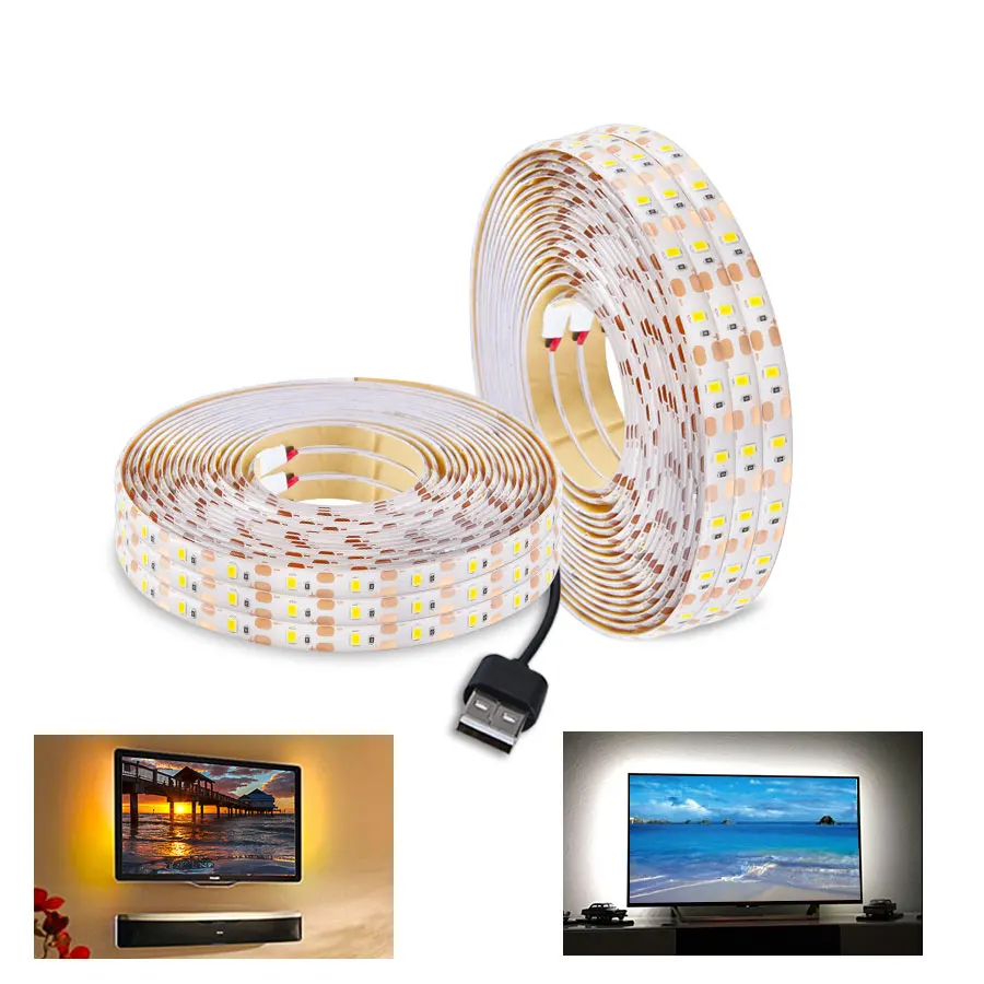 USB Светодиодная лента Foxanon 5 в постоянного тока RGB 2835 5050 1 м 2 3 4 гибкая световая для ТВ|Светодиодные ленты| |