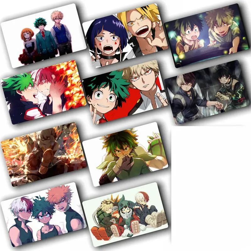 My Hero Academia Sticker 100pcs Different Style Anime Stickers Bus ID Waterproof Card Stikers Classic Toys