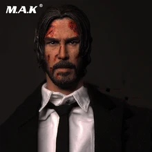 1/6 Scale The Top Killer II Keanu Reeves Head Sculpt for 12 Inches Male Figures Bodies Dolls Gifts Toys Collections 1 6 scale kt005 female head sculpt long hair model toys for 12 inches women bodies figures